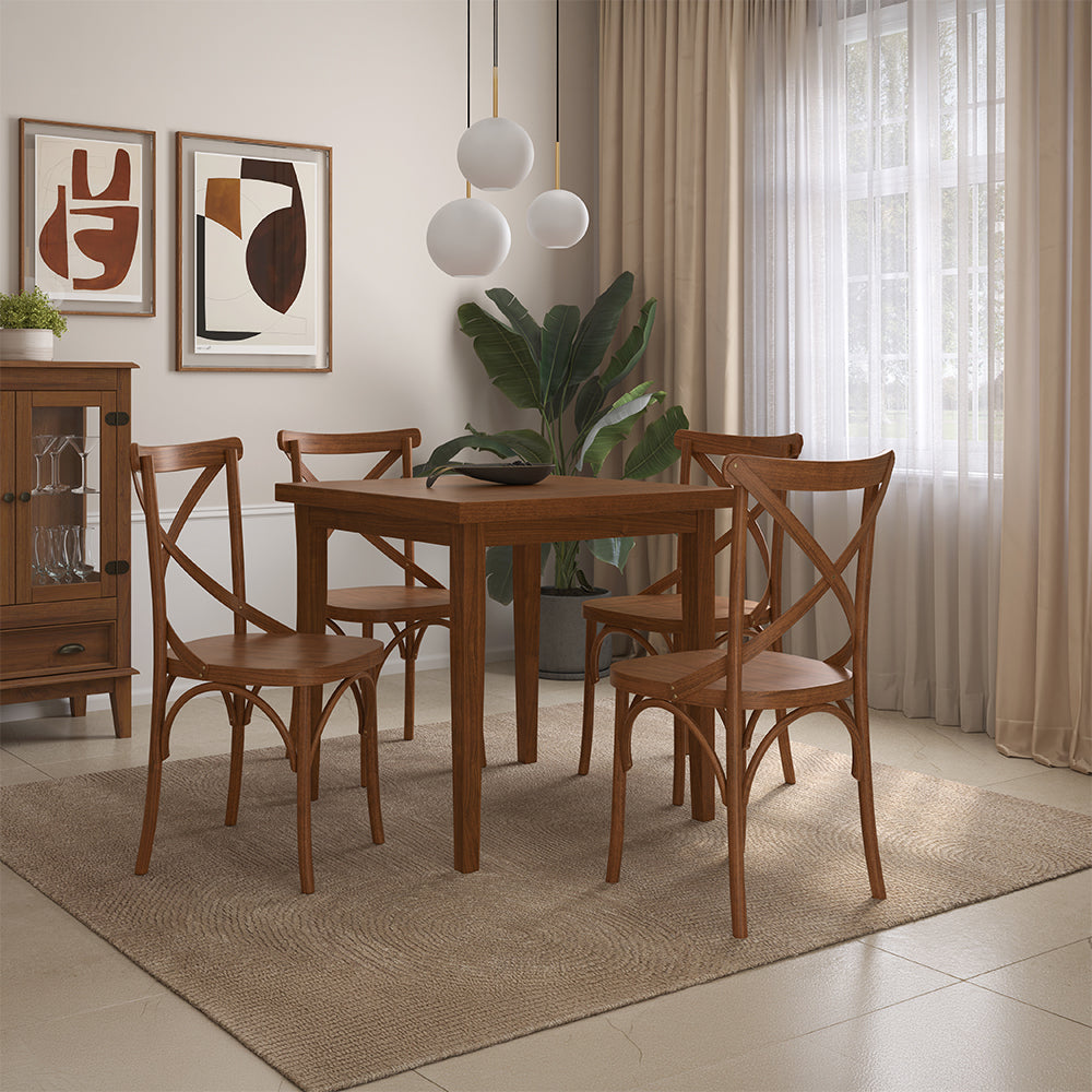 amb mesa 80 x 80 cadeira x amendoa