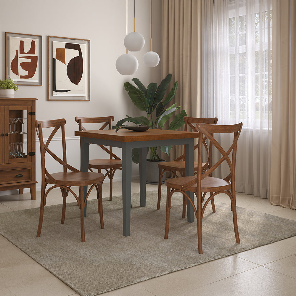 amb mesa 80 x 80 cadeira x cinza