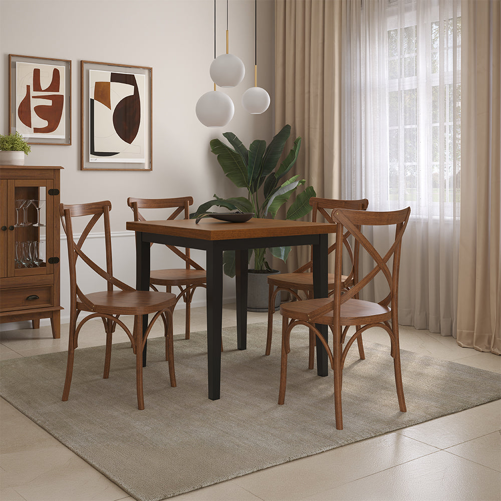 amb mesa 80 x 80 cadeira x preto