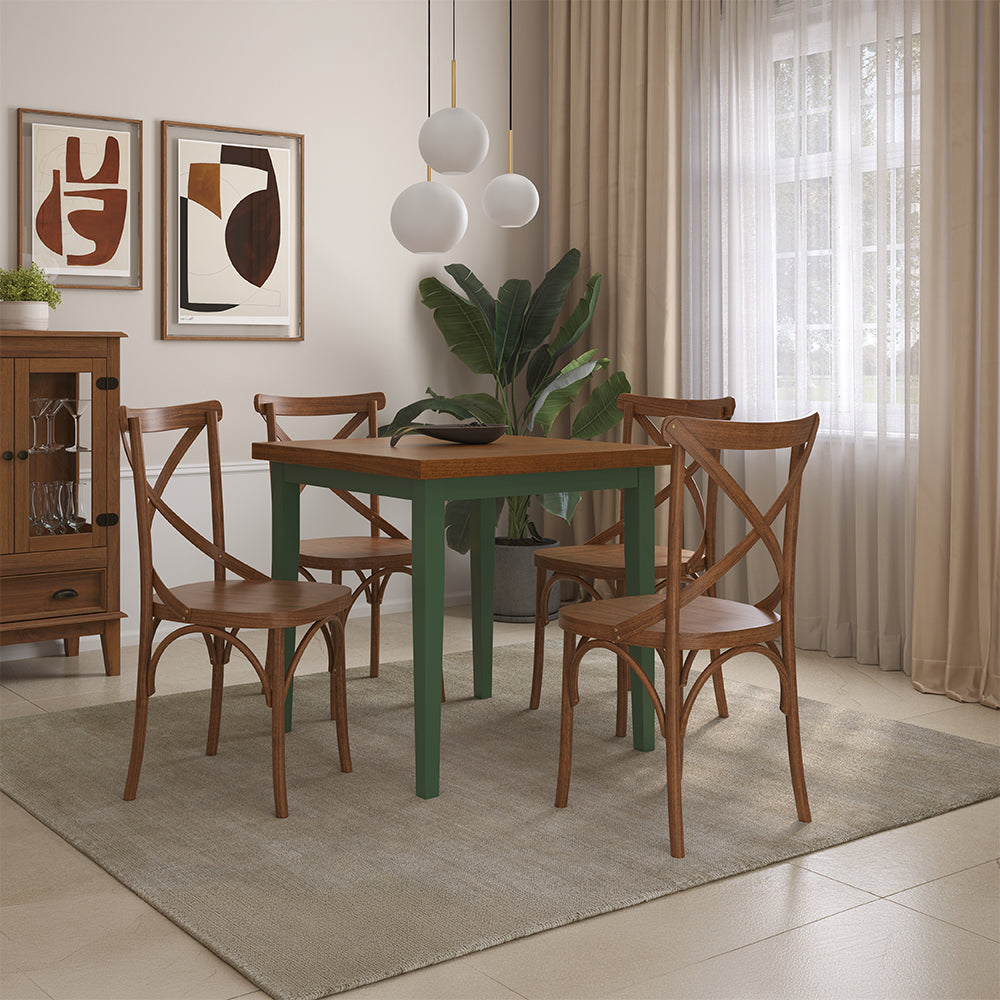 amb mesa 80 x 80 cadeira x verde