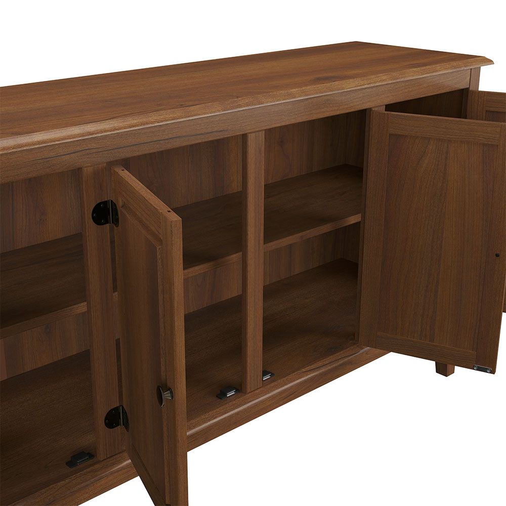Balcão de Madeira Maciça 4 Portas Madeira Maciça na cor Amêndoa