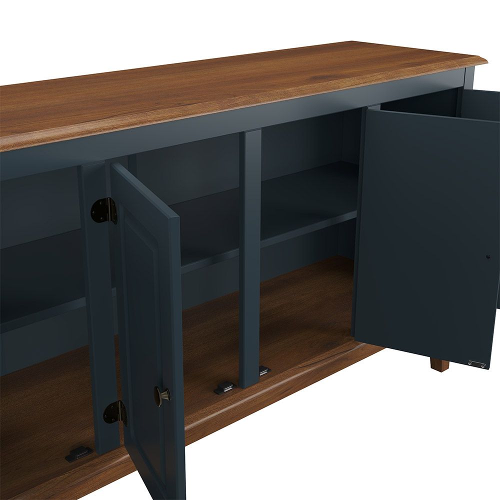 Conjunto Cristaleira 2 P e 1 G com Balcão 4 P de madeira maciça e MDF