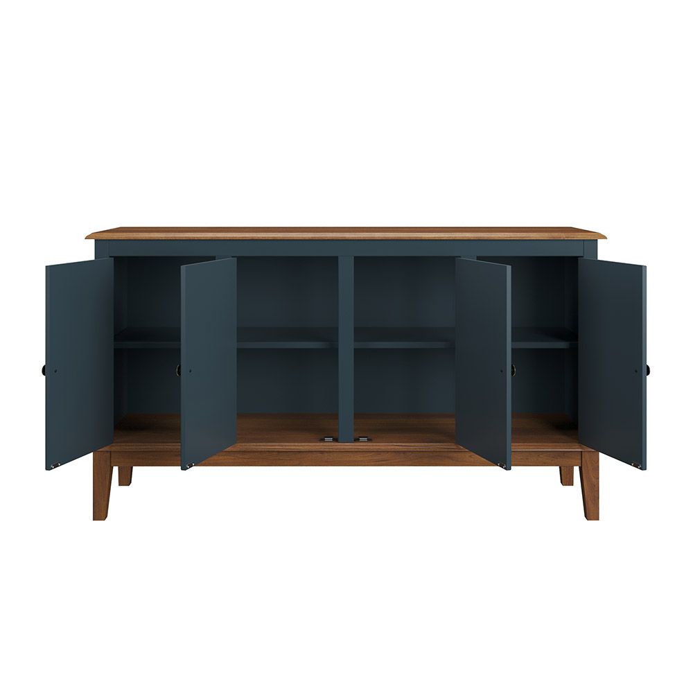 Conjunto Cristaleira 2 P e 1 G com Balcão 4 P de madeira maciça e MDF
