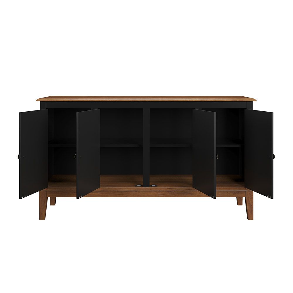 Conjunto Cristaleira 2 P e 1 G com Balcão 4 P de madeira maciça e MDF