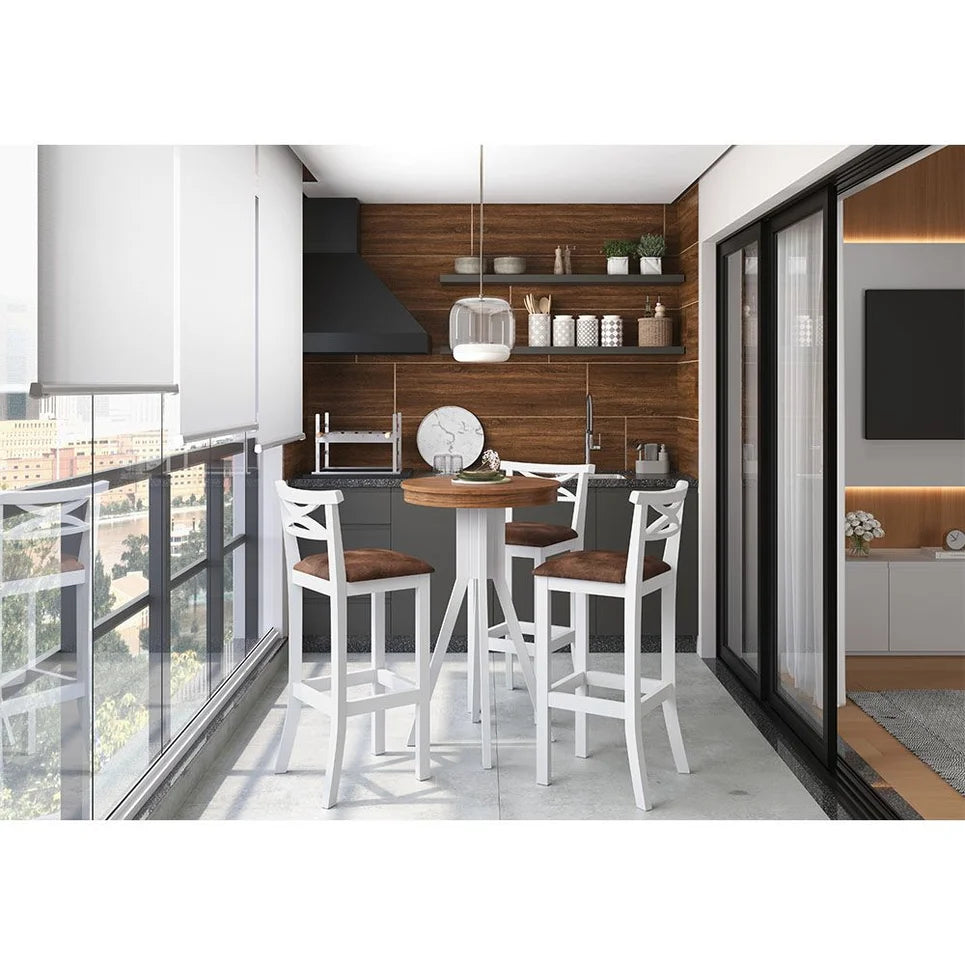 Conjunto Mesa Bistrô com 3 Banquetas Valência