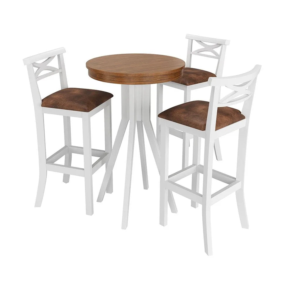Conjunto Mesa Bistrô com 3 Banquetas Valência