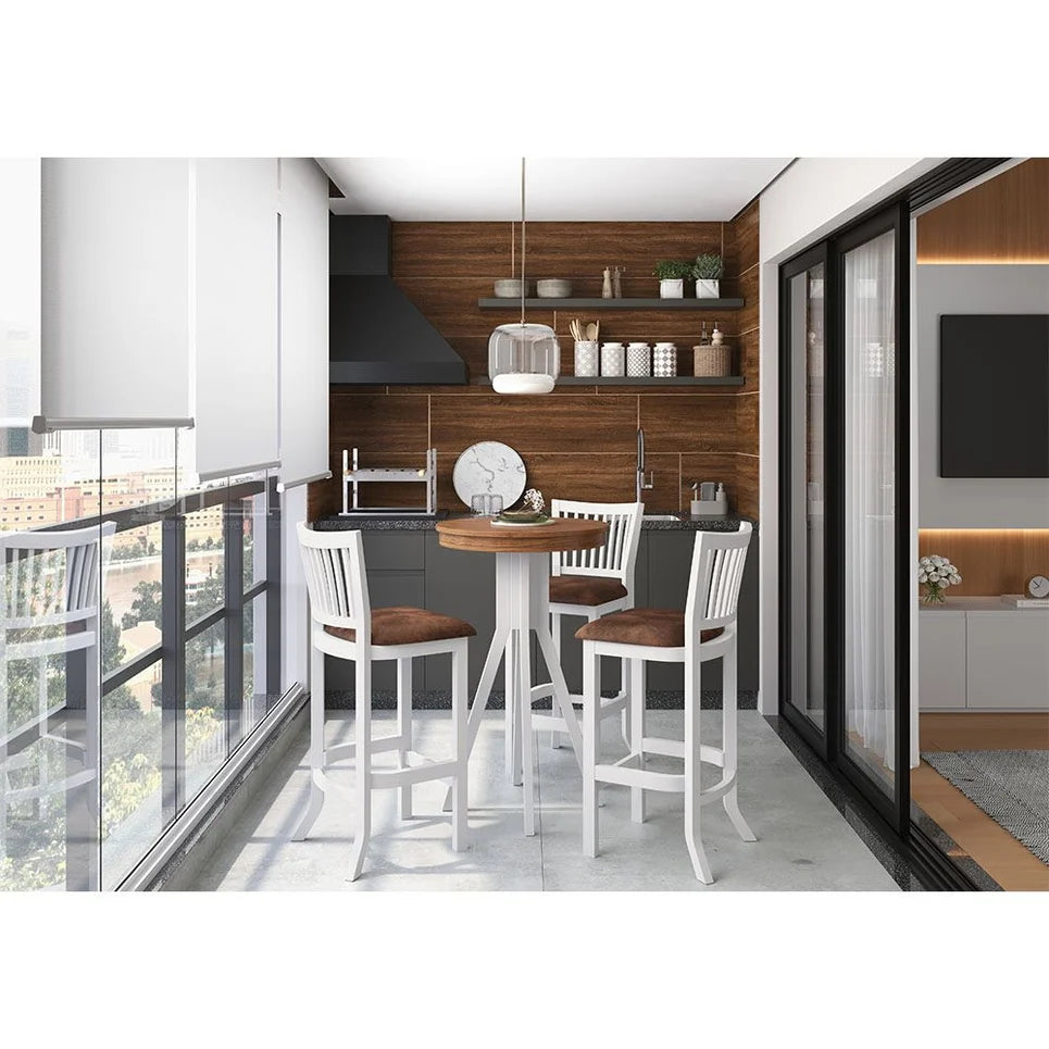 Conjunto Mesa Bistrô com 3 Banquetas Sevilha