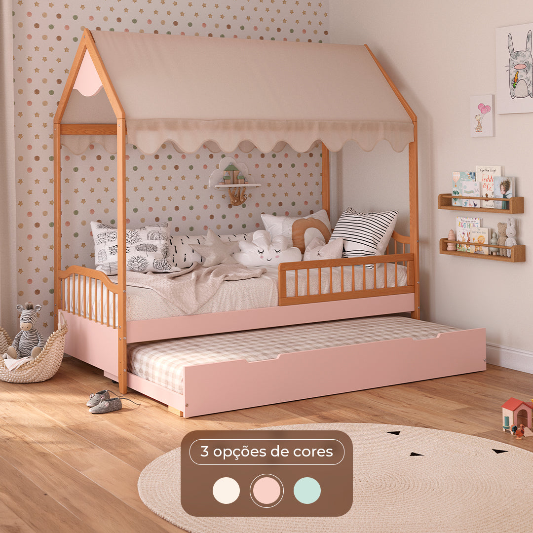cama auxiliar 3110 cama solteiro casinha rosa 04