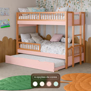 cama auxiliar beliche palito rosa 04