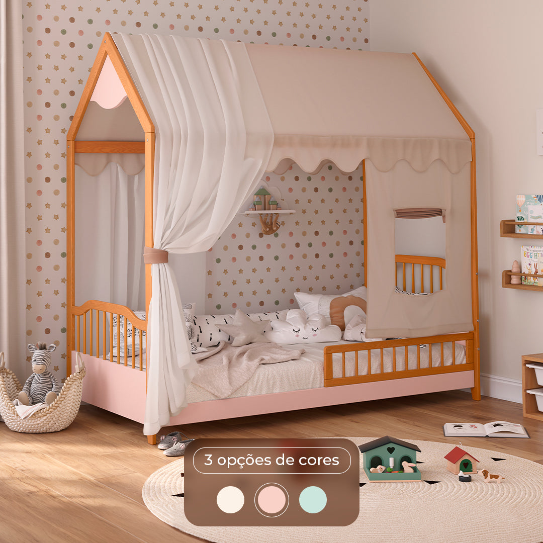 cama solteiro casinha palito 3104 rosa 04