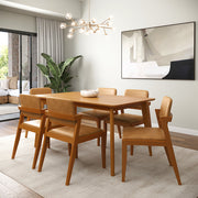Conjunto Sala de Jantar Com Mesa e 6 Cadeiras Madeira Maciça Dover - 160 x 90cm