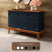 Balcão de Madeira Maciça 3 Portas e 3 Gavetas