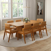 Conjunto Sala de Jantar Com Mesa e 8 Cadeiras Madeira Maciça Rose - 200 x 100cm